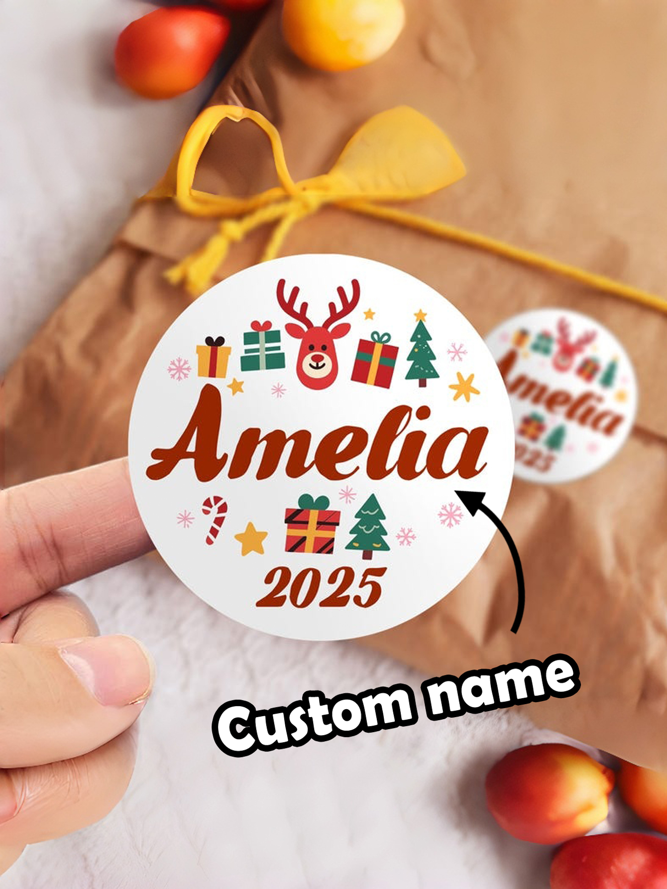 Personalized Christmas Gift Label Stickers